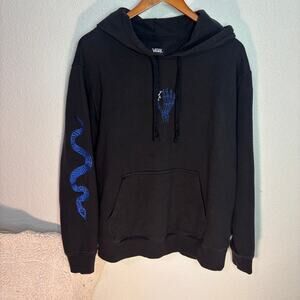 Vans x Breana Geering Hoodie Womens Medium Black Skate Fleece Sweatshirt Logo